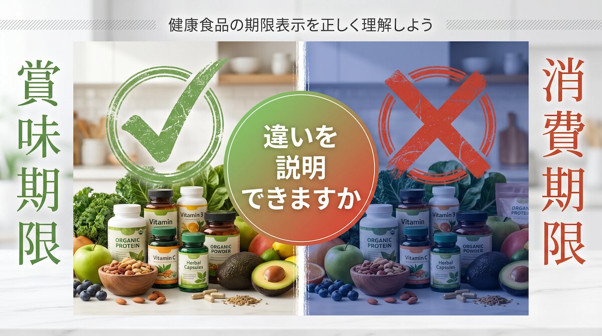 健康食品の「賞味期限」と「消費期限」、違いを説明できますか