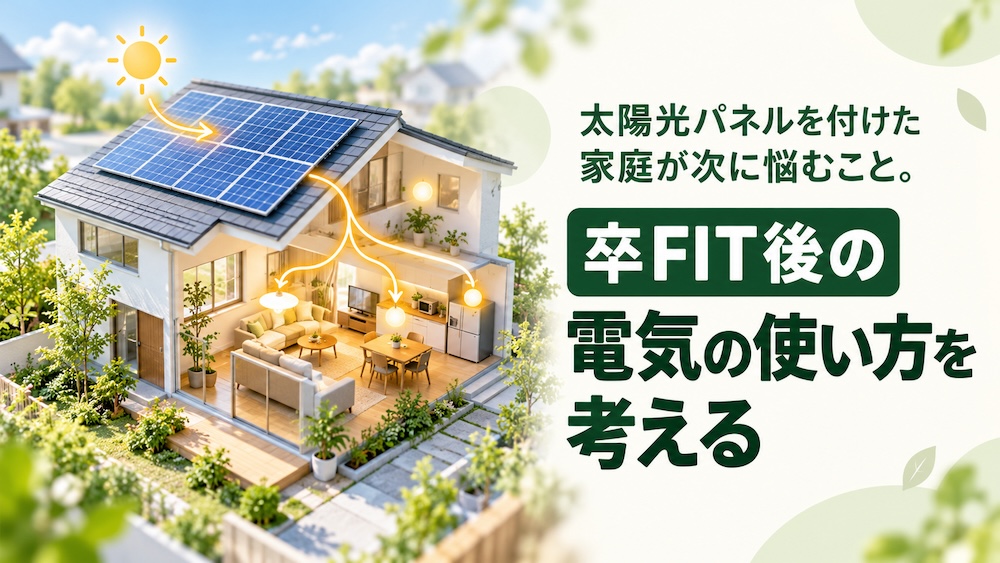 太陽光パネルを付けた家庭が次に悩むこと。卒FIT後の電気の使い方を考える